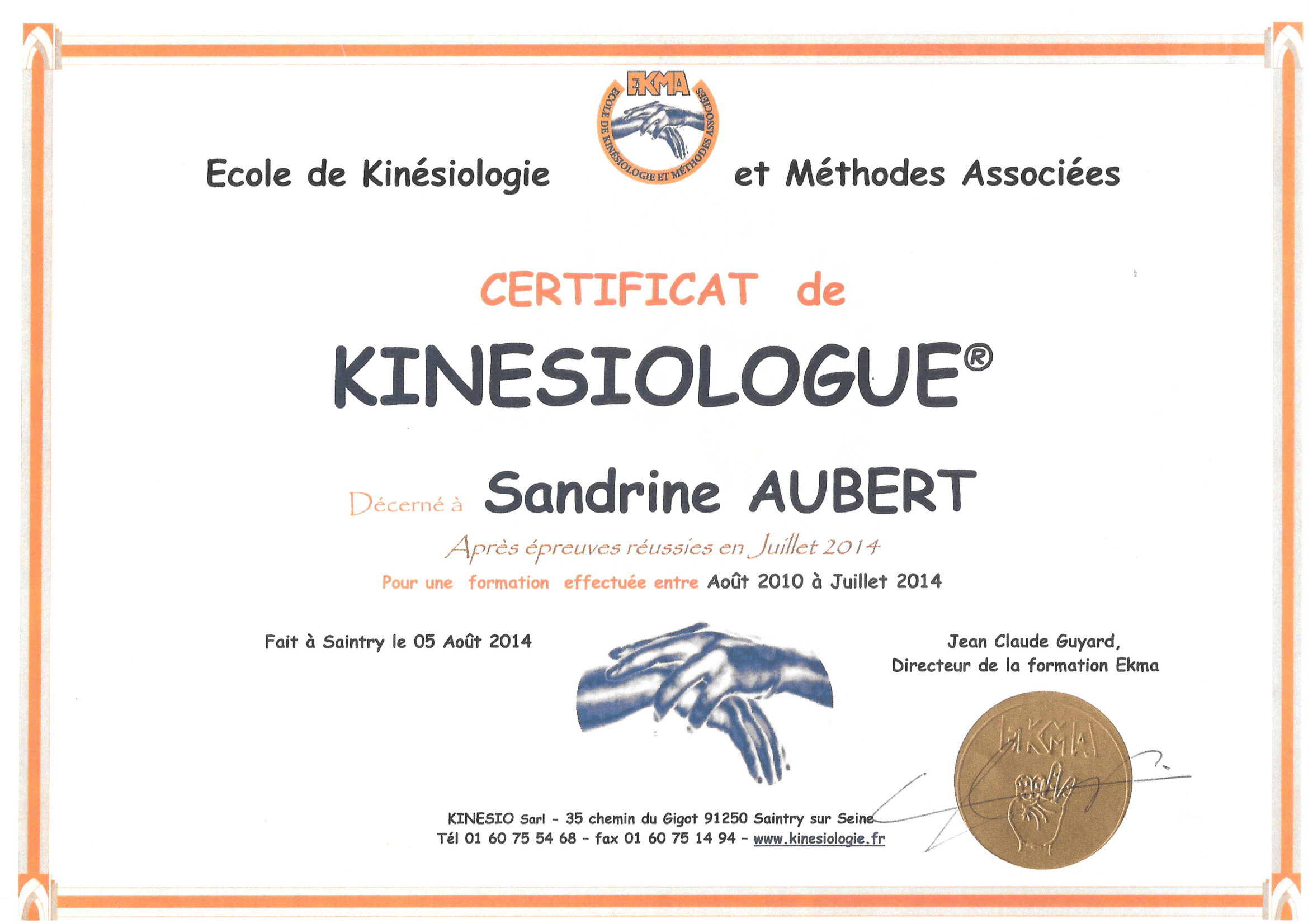 Diplome Kinesiologue Thérapeute-1